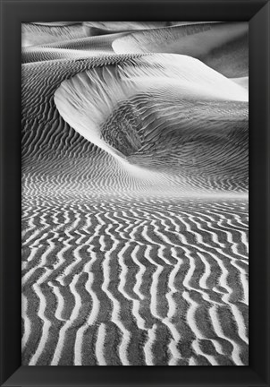 Framed California&#39;s Valley Dunes (BW) Print