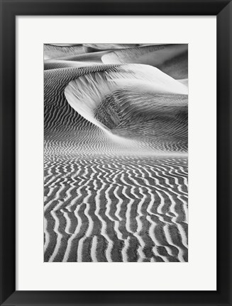 Framed California&#39;s Valley Dunes (BW) Print