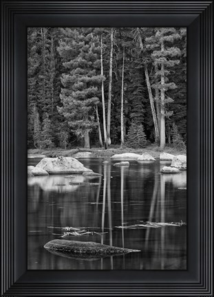 Framed California, Sierra Lake (BW) Print