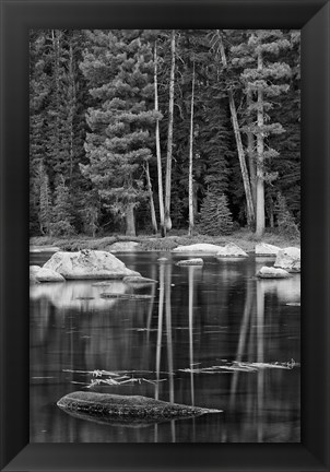 Framed California, Sierra Lake (BW) Print