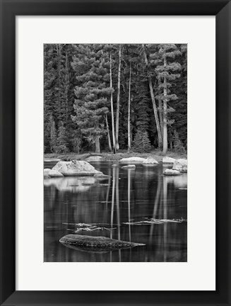 Framed California, Sierra Lake (BW) Print