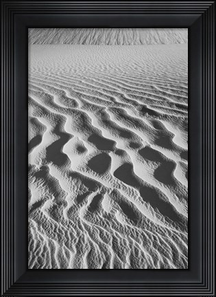 Framed California, Valley Dunes Sand Ripples (BW) Print