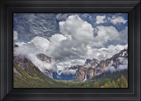 Framed Bridalveil Falls Cloudscape, California Print