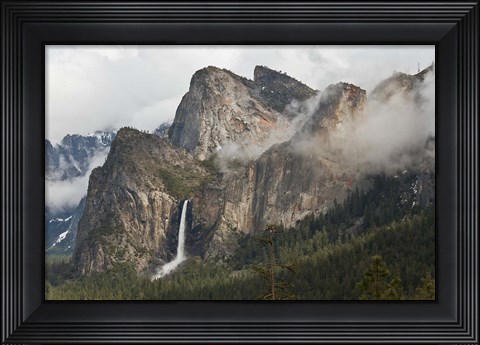 Framed California, Yosemite, Bridalveil Falls Print