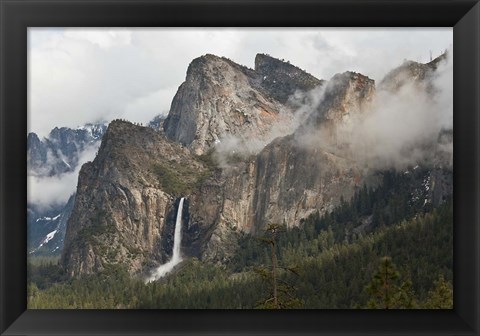 Framed California, Yosemite, Bridalveil Falls Print