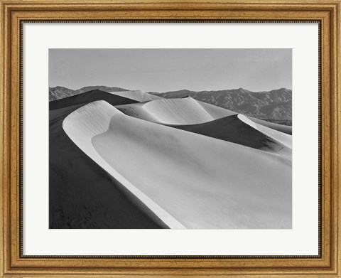 Framed California, Valley Dunes Landscape (BW) Print