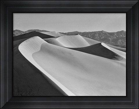 Framed California, Valley Dunes Landscape (BW) Print