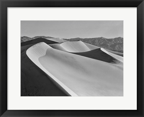 Framed California, Valley Dunes Landscape (BW) Print