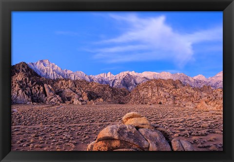 Framed Mount Whitney, Lone Pine, California Print