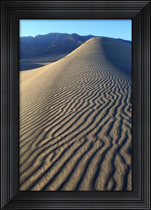 Framed Mesquite Dunes, Death Valley Np, California Print