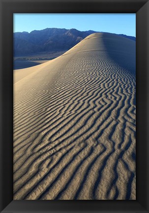 Framed Mesquite Dunes, Death Valley Np, California Print