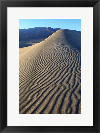 Framed Mesquite Dunes, Death Valley Np, California Print