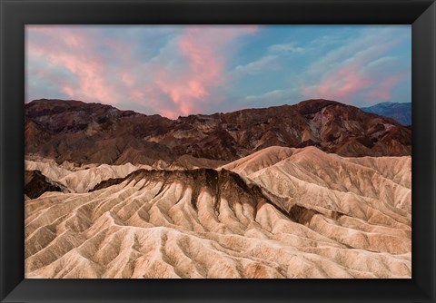 Framed Sunrise At Zabriskie Point Print