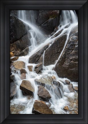 Framed Waterfall At Yosemite National Park Print