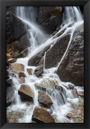 Framed Waterfall At Yosemite National Park Print