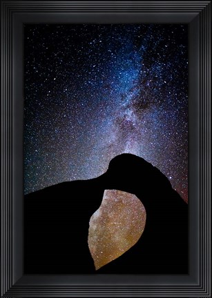 Framed Mobius Arch With The Vibrant Milky Way Print