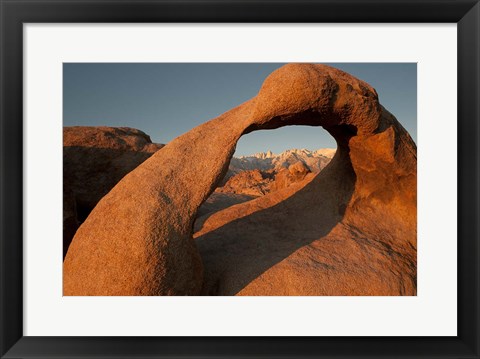 Framed Mobius Arch With Mt Whitney And The Sierra Nevada Range Print