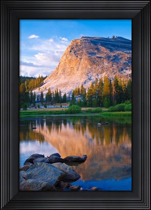 Framed Lembert Dome And The Tuolumne River Print