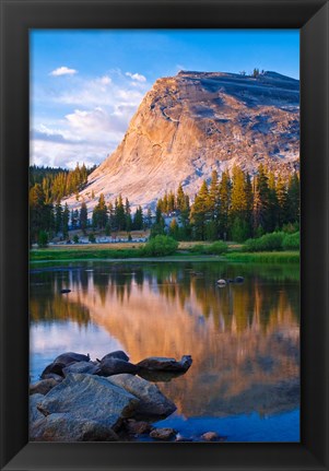 Framed Lembert Dome And The Tuolumne River Print