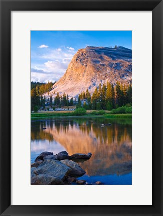 Framed Lembert Dome And The Tuolumne River Print