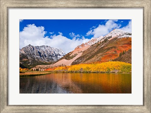 Framed Early Snow At North Lake, Inyo National Forest Print