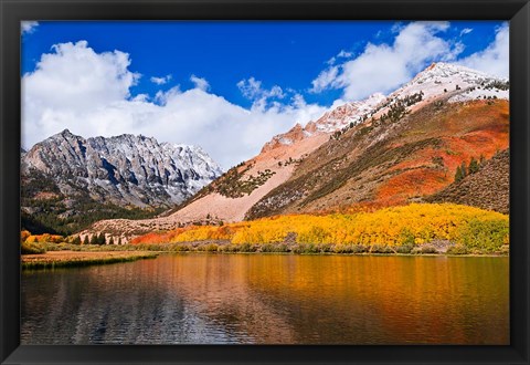 Framed Early Snow At North Lake, Inyo National Forest Print