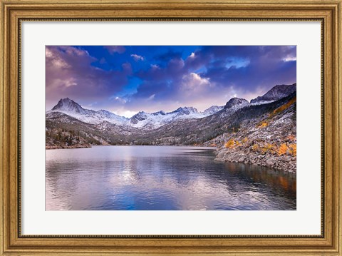 Framed South Lake Near The Sierra Nevada Mountains Print