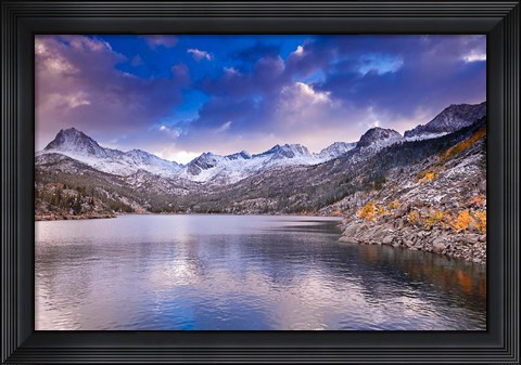 Framed South Lake Near The Sierra Nevada Mountains Print