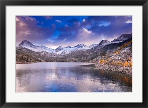 Framed South Lake Near The Sierra Nevada Mountains Print