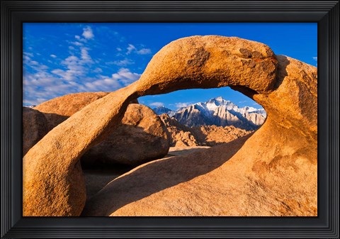 Framed Dawn&#39;s Light Through The Mobius Arch Print