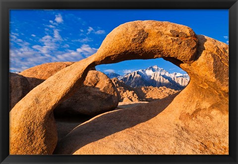 Framed Dawn&#39;s Light Through The Mobius Arch Print