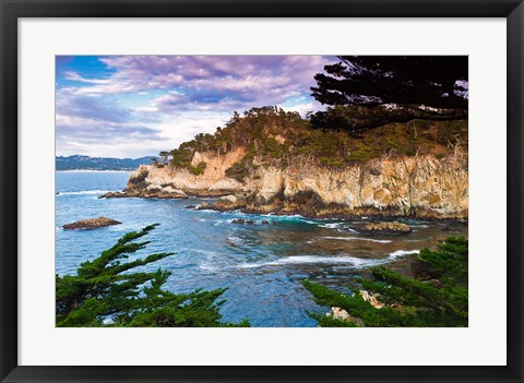 Framed Rocky Cliff Along The Cypress Grove Trail Print