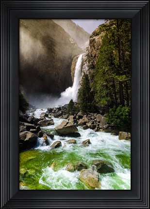 Framed Lower Yosemite Falls, Yosemite National Park Print