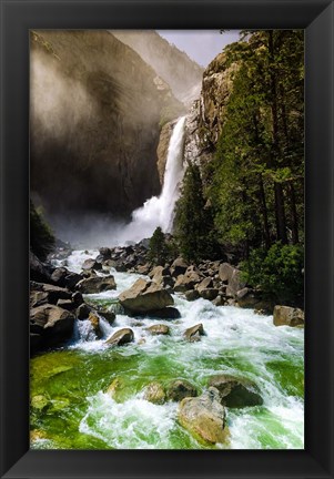 Framed Lower Yosemite Falls, Yosemite National Park Print