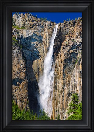 Framed Ribbon Falls, California Print