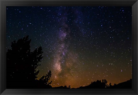 Framed Milky Way Above Dusy Basin, Kings Canyon National Park Print