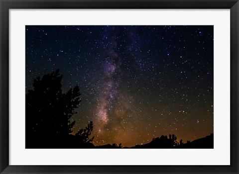 Framed Milky Way Above Dusy Basin, Kings Canyon National Park Print