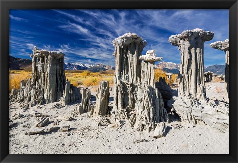 Framed Tufa Formations At Mono Lake Print