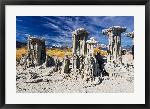 Framed Tufa Formations At Mono Lake Print