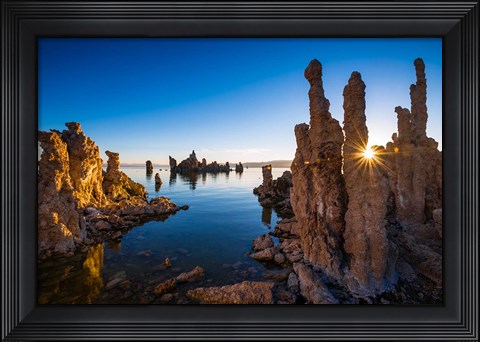 Framed Sunrise At The South Shore Of Mono Lake Print