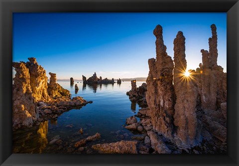 Framed Sunrise At The South Shore Of Mono Lake Print