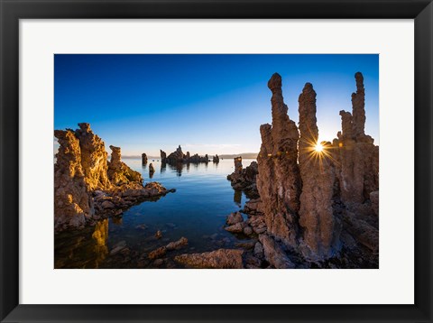 Framed Sunrise At The South Shore Of Mono Lake Print