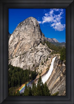 Framed Nevada Fall, Half Dome And Liberty Cap Print
