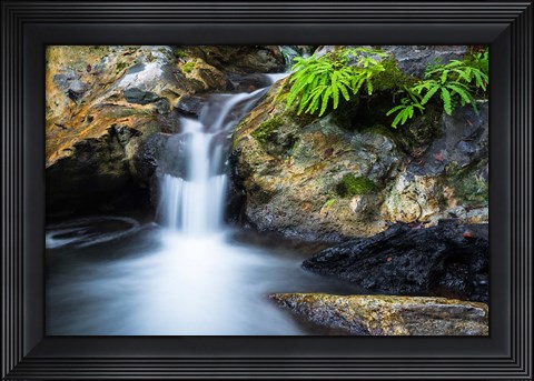 Framed Cascade On Limekiln Creek Print