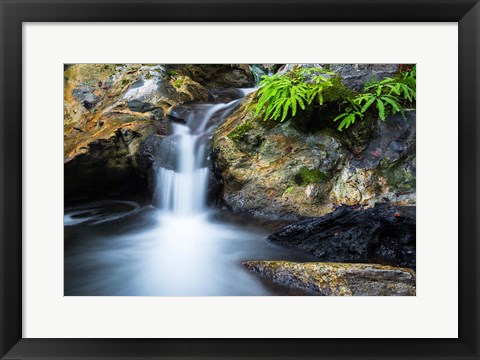 Framed Cascade On Limekiln Creek Print