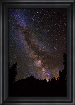 Framed Milky Way Over The Palisades Print