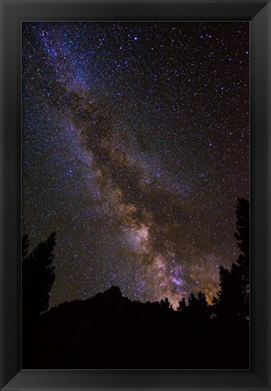 Framed Milky Way Over The Palisades Print