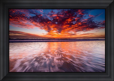 Framed Warm Glow Over The Channel Islands Print