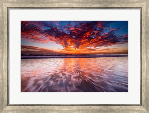 Framed Warm Glow Over The Channel Islands Print