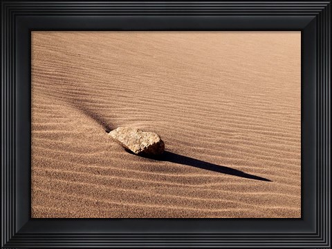Framed Rock And Ripples On A Dune, Colorado Print